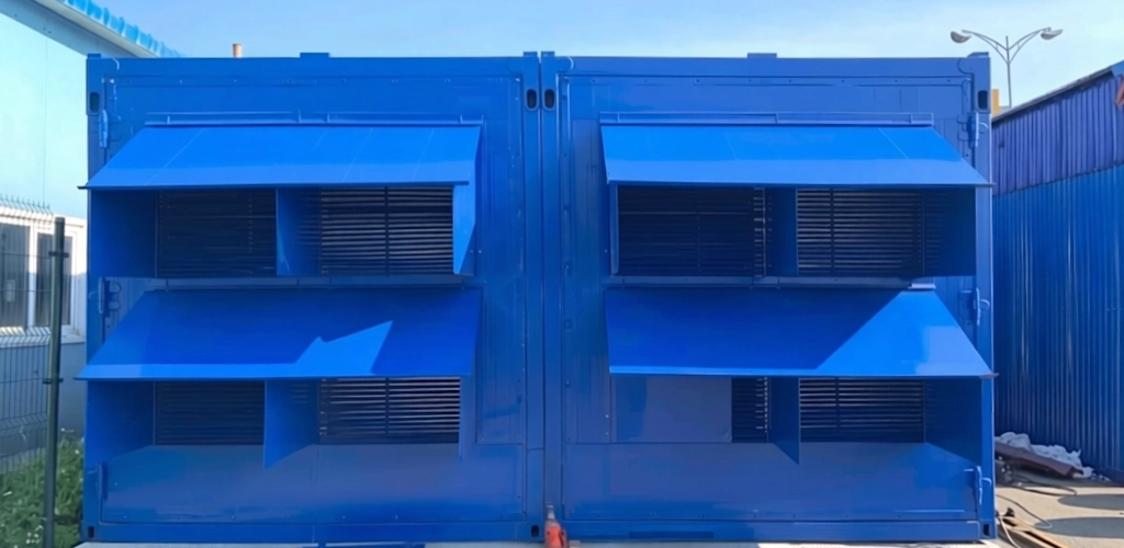 Модульная конструкция для размещения ДГУ Дизельные генераторы ЭТРО 600 кВт Yuchai установлены в утепленное модульное здание