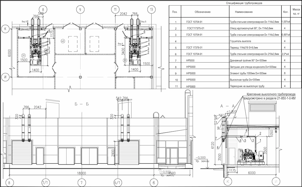 план проектируемого оборудования
